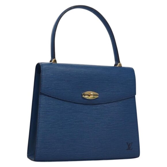 LOUIS VUITTON Epi Malesherbes Hand Bag Blue M52375 LV Auth ep7871 - Picture 1 of 16